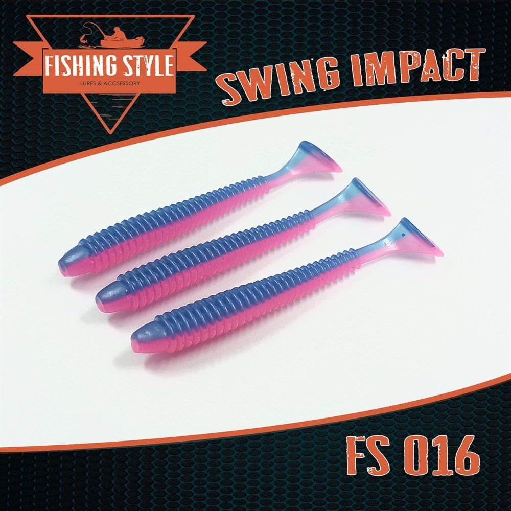 Силиконовая приманка SWING IMPACT 4"(102 мм) уп.6 шт.#016 Ink-pink