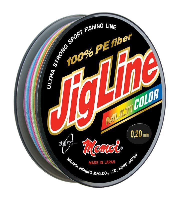 Шнур JigLine Multicolor  0,16 мм,  12,0 кг, 100 м 5 цветов по 10м.