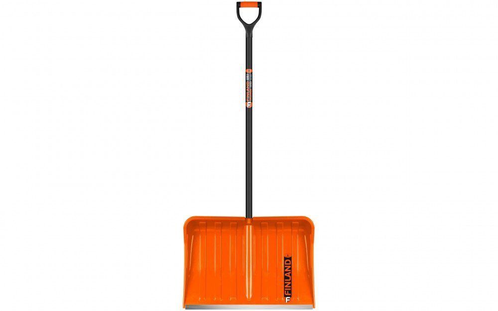 Лопата для снега (550*385мм) деревянный черенок (1515мм) FINLAND ORANGE (1731-Ч)