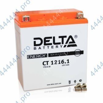мото 12/16А DELTA CT1216.1 AGM  Аккумулятор зал/зар.
