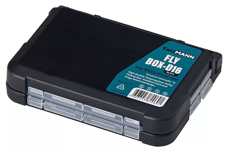 Коробка TauMANN Fly Box D16 Black (133x97x32)