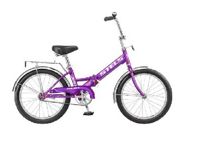 Велосипед колёса 20" складной STELS Pilot 310,  1 скорость,  рама сталь 13" (фиолетовый)