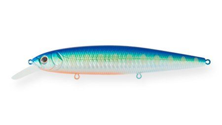 Воблер Минноу Strike Pro Bold 130SP,  130 мм,  24, 5 гр,  Загл. 1, 3м.-1, 8м.,  Нейтральный,  цвет: A150-713 UV Blue Silver OB,  (EG-191-SP#A150-713)