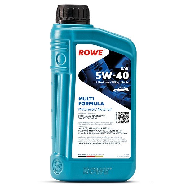 ROWE  HIGHTEC MULTI FORMULA SAE 5W40 1L синтетическое моторное масло