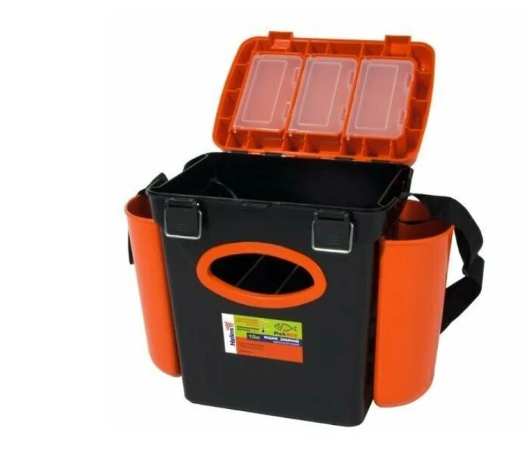 Ящик зимний "FishBox" односекционный (10л) оранжевый Helios