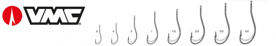 Крючки VMC 7054 BN (черн. никель) №1/0 (упаковка/10 шт)