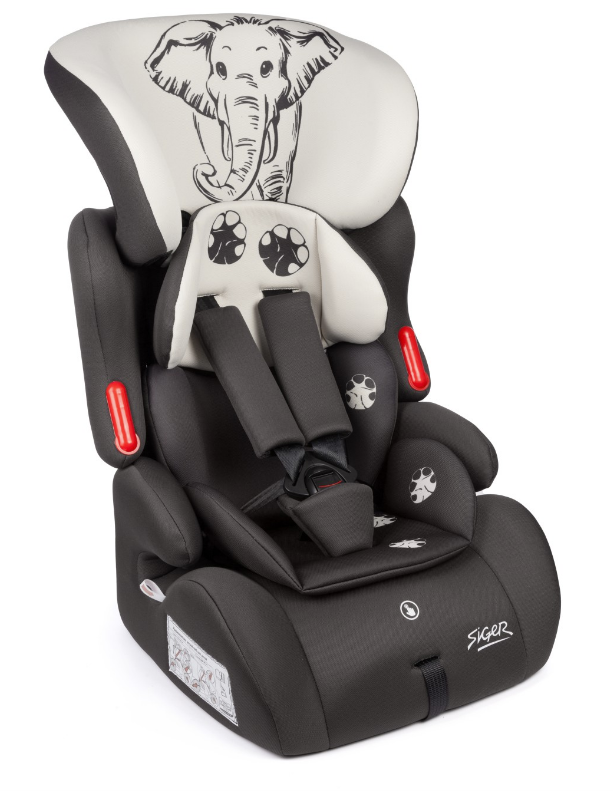 Детское кресло "SIGER" КОСМО Lux (бежевый слон) (от 9 до 36кг)