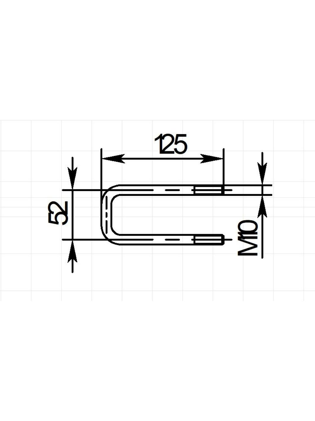 Стремянка для прицепа МЗСА 81773D.001-07,05,075-15 (M10 x 125 x 52)