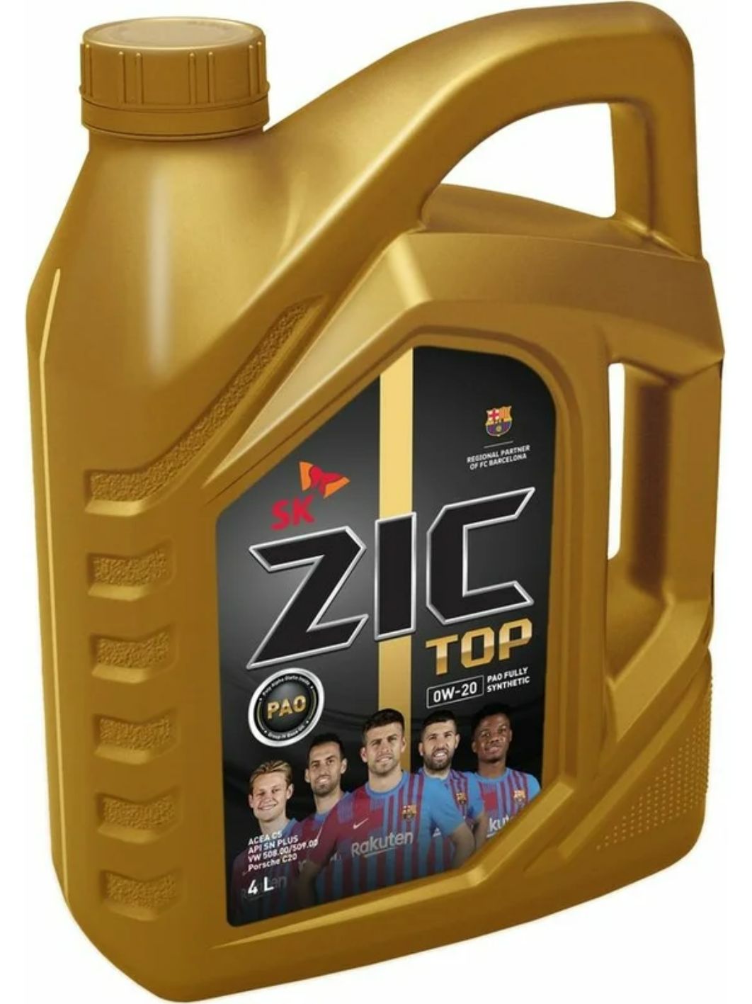 ZIC TOP 0W20 4L синтетическое моторное масло