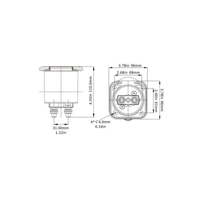 Выключатель массы SEAFLO 275-1250А,  12V/24V в пластиковом боксе макс. 50В SFBIS1-01