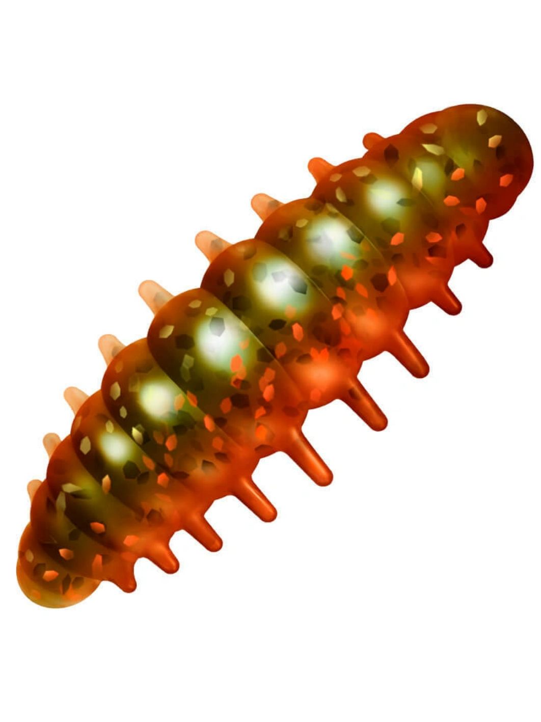 Приманка ZUB NOA LARVA 40мм(1, 6") -6шт,  (цвет 503) коричневый с блестками