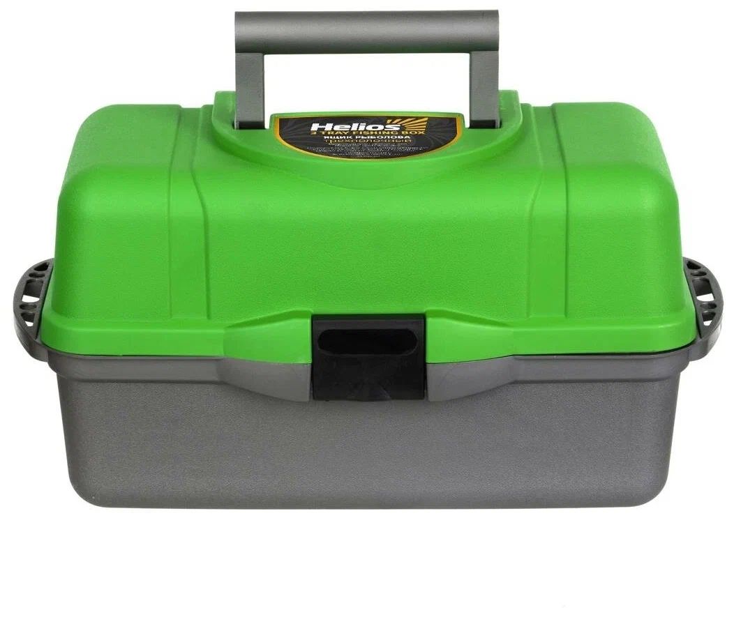 Ящик рыболова трехполочный зеленый Helios