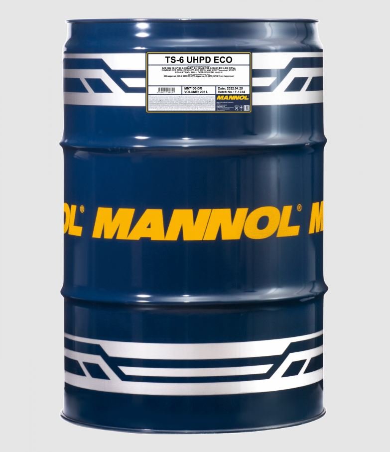 MANNOL TS-6 UHPD 10W40 Eco 7106 208л синтетическое моторное масло бочка
