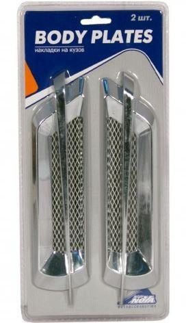 накладки на кузов "nova bright" муляж воздухозаборника (2 шт) хром (39980)