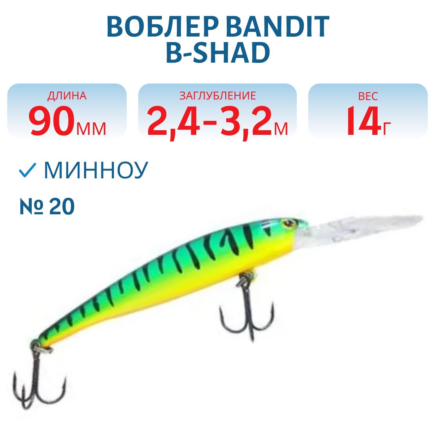 Воблер BANDIT B-SHAD 20
