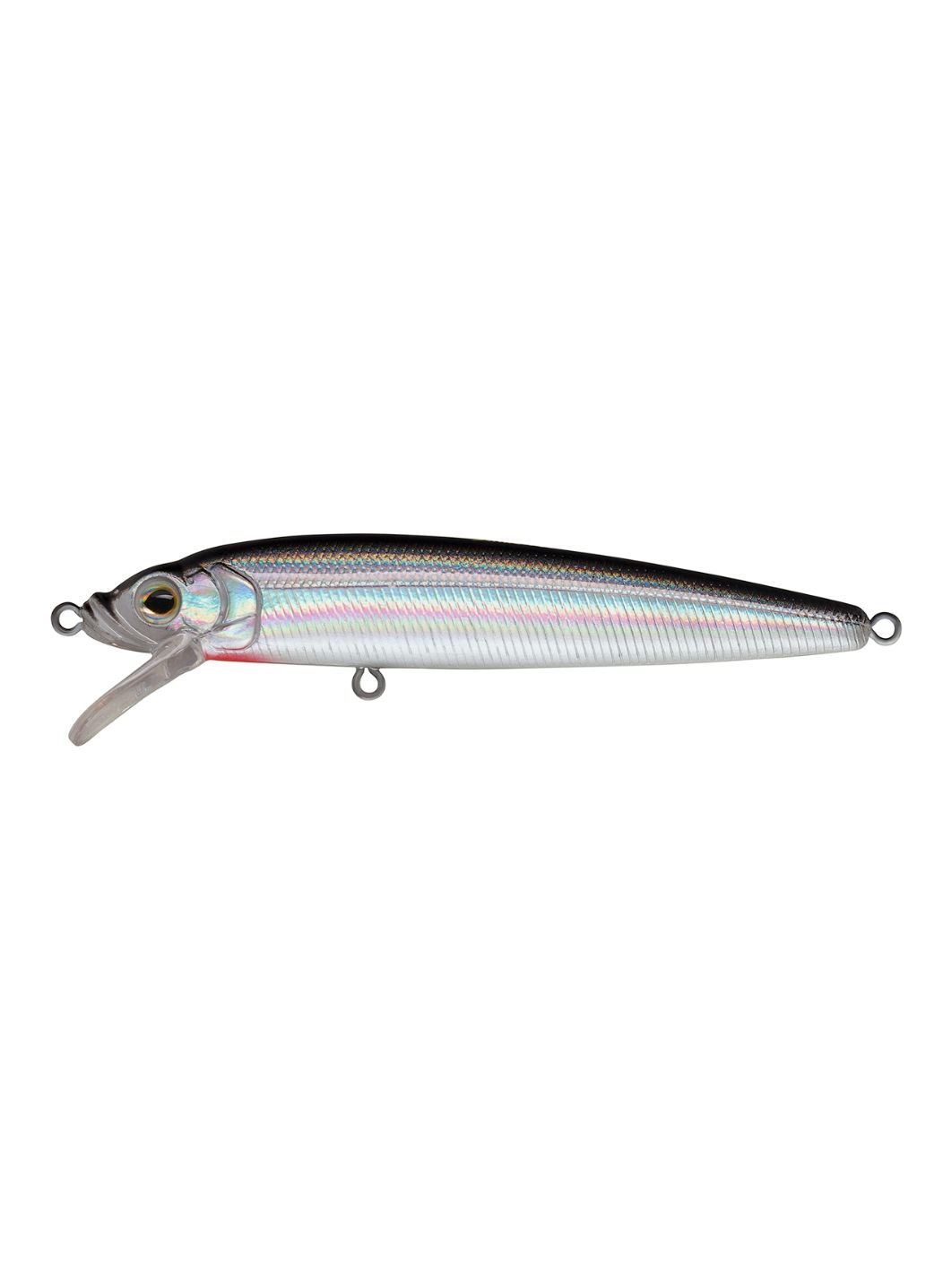 Воблер Минноу Strike Pro Alpha Minnow 95,  95 мм,  9 гр,  Загл. 0, 6м.-1, 6м.,  Плавающий,  цвет: A010-EP Black Back Silver,  (EG-034F#A010-EP)