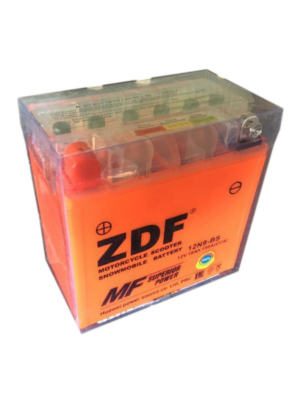 Аккумулятор ZDF 1210.2 GEL Orange 12N9-BS 136*76*134