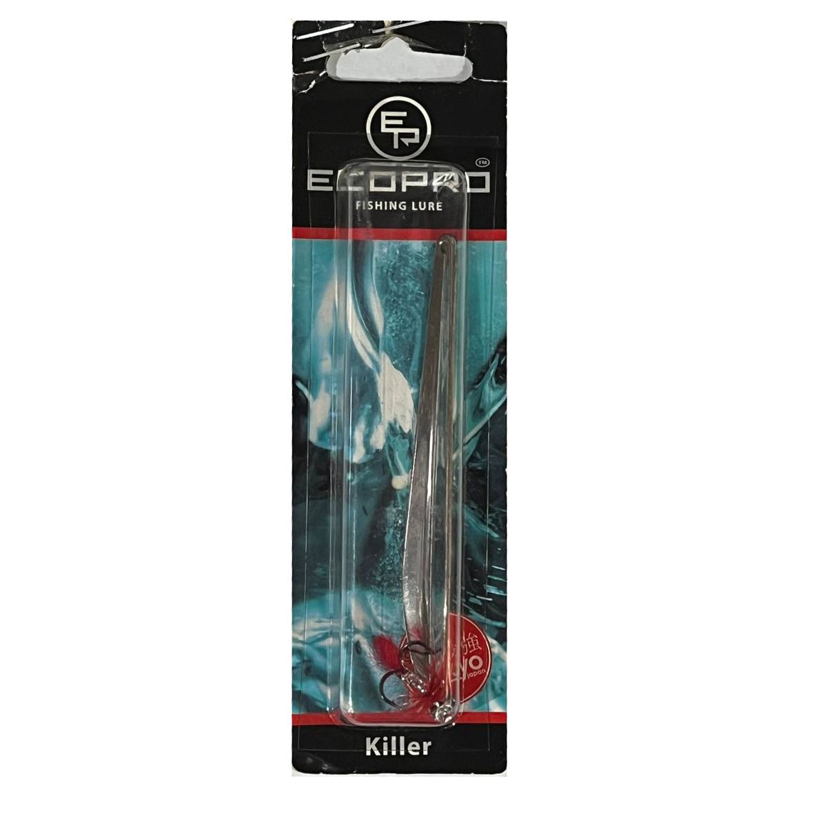 Блесна вертикальная ECOPRO Killer,  100мм,  15г,  S/G с мухой