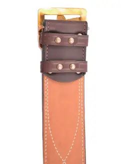 Ремень поясной "Звезда" 50 мм коричневый (№ 3)