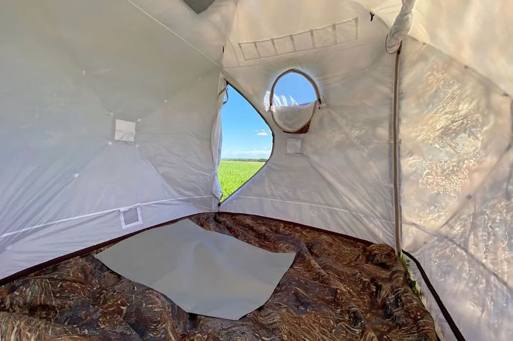 Палатка всесезонная КУБ 1.80 двухслойная Берег (с верандой-сеткой)