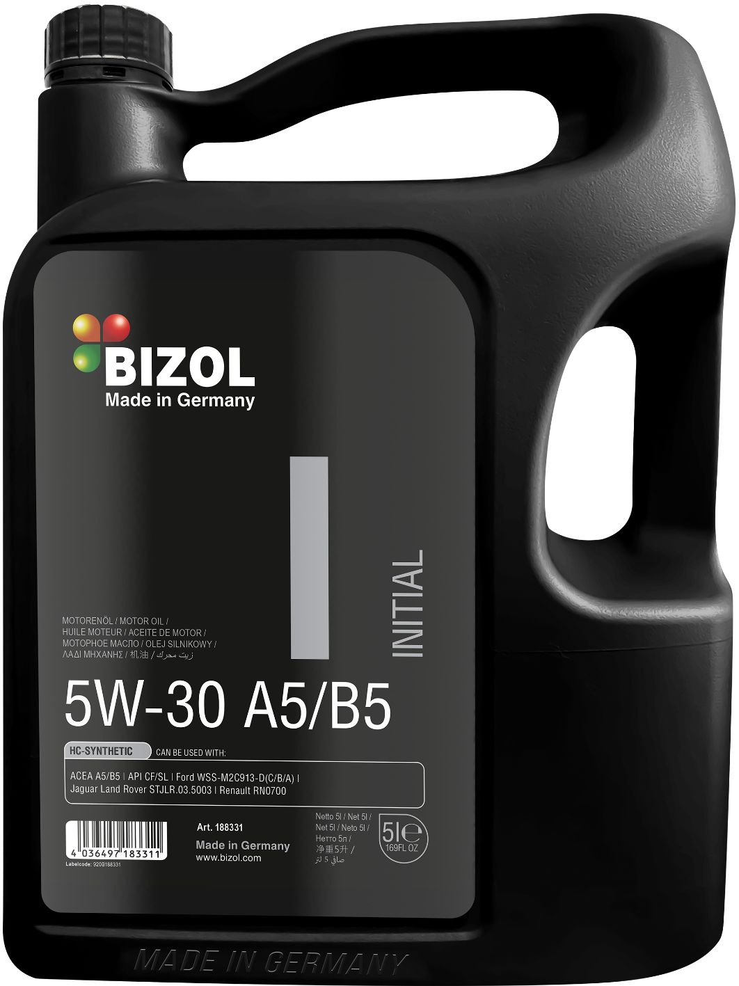 BIZOL НС-СИНТЕТИЧЕСКОЕ INITIAL 5W30 5л A5/B5 моторное масло
