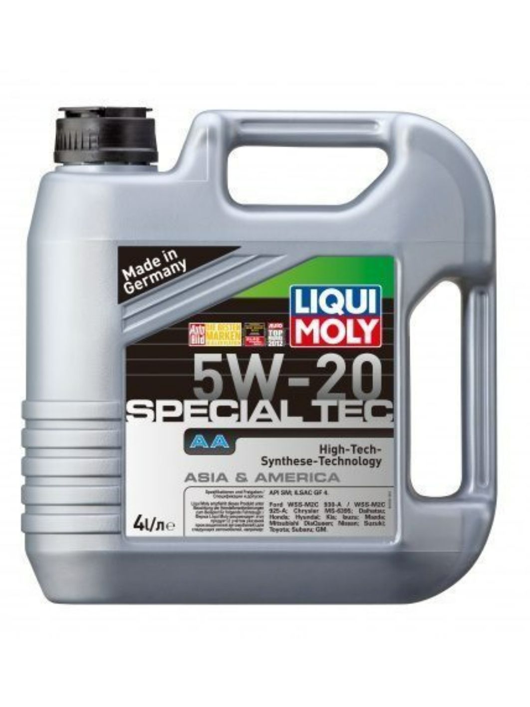 LIQUI MOLY "Special Tec AA" 5W20 4L синтетическое моторное масло 7621/7658