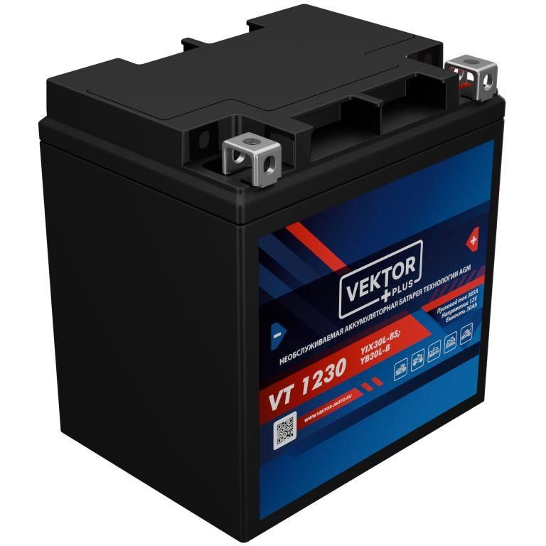мото 12/30А VEKTOR VT 1230 Аккумулятор зал/зар.