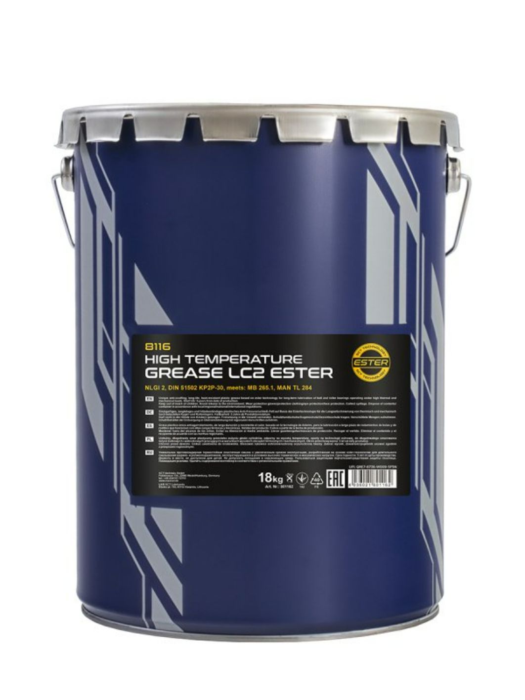 MANNOL LC-2 HIGH TEMPERATURE GREASE 8116/8029 18кг пластичная смазка