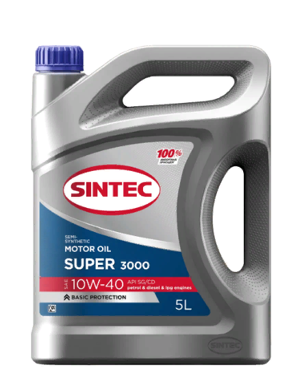 SINTEC SUPER 3000 10W-40 API SG/CD 5L полусинтетическое моторное масло