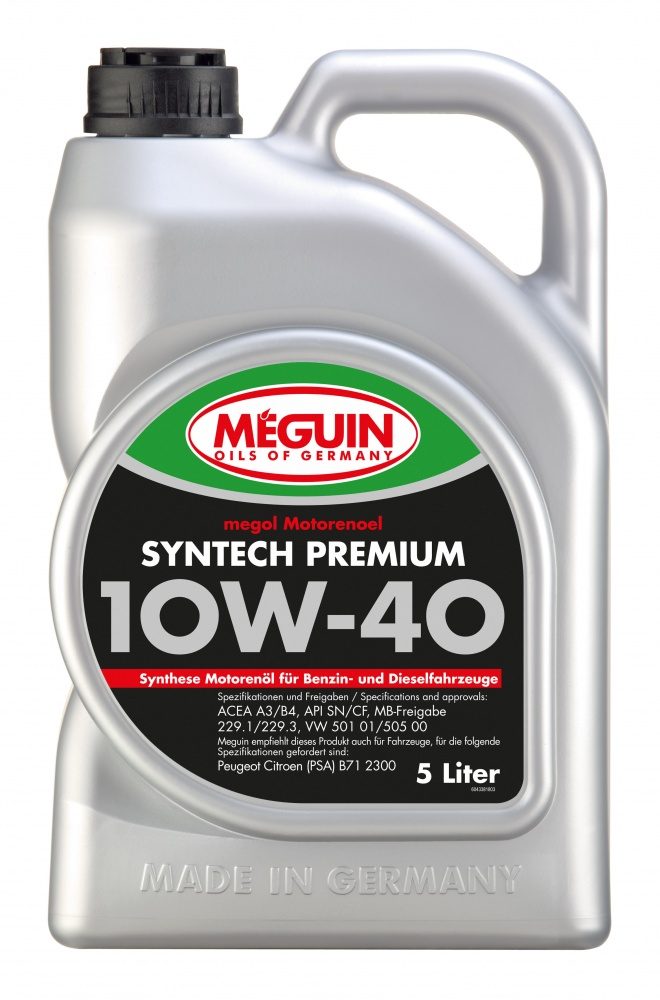 MEGUIN SYNTECH PREMIUM 10W40 5л полусинтетическое моторное масло