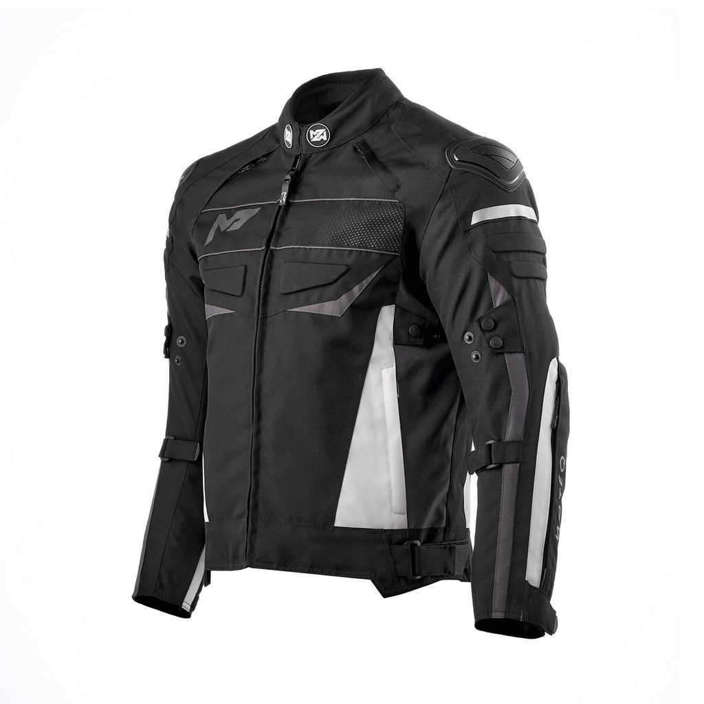 Куртка текстильная MOTEQ CLYDE черный/белый M