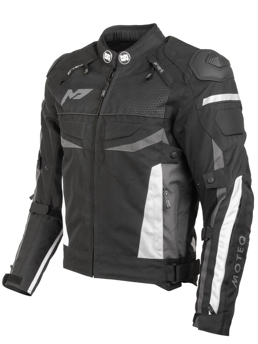 Куртка текстильная MOTEQ GRAY черно-серая 2XL