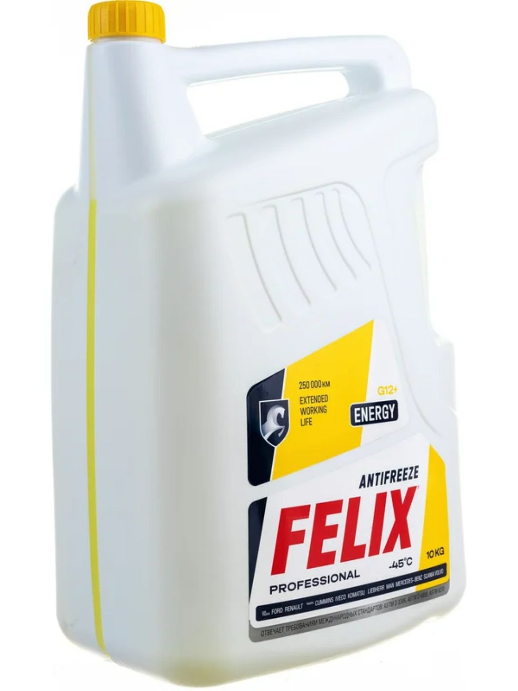Антифриз FELIX ENERGY G-12+ 10л. желтый