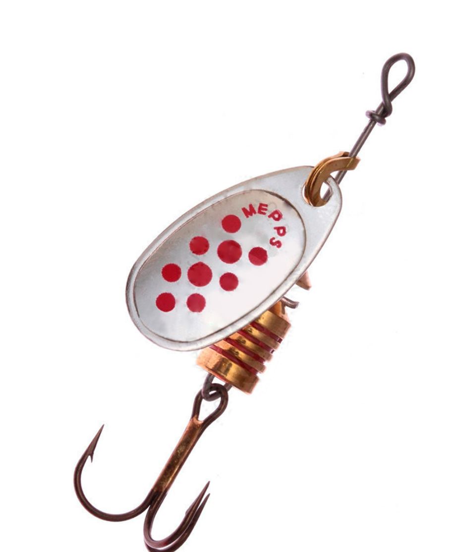 Блесна вращающаяся Mepps "COMET 3 Silver/Red dots