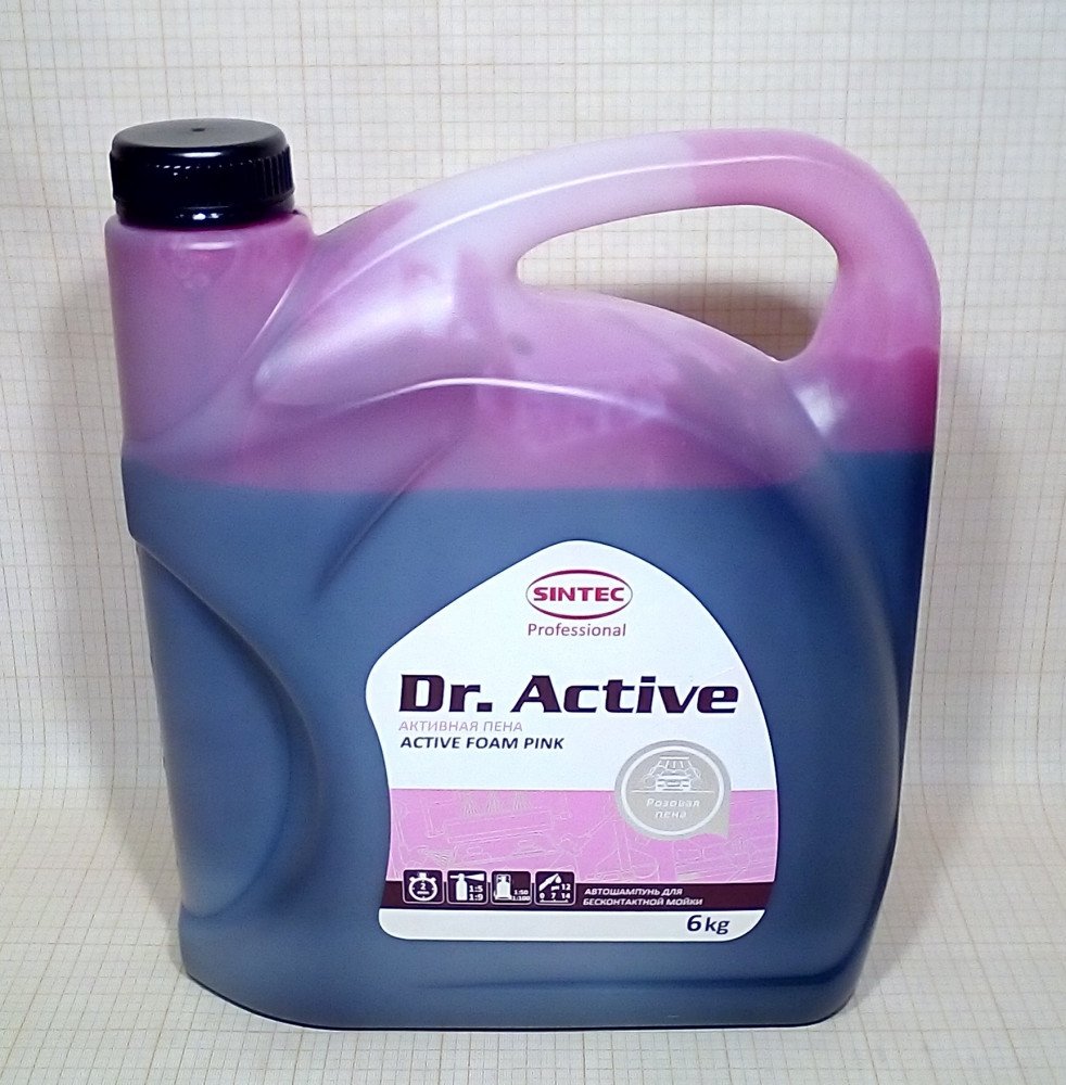 Автошампунь SINTEC Dr.Active Foam Pink 1л. д/бесконтактной мойки концентрат