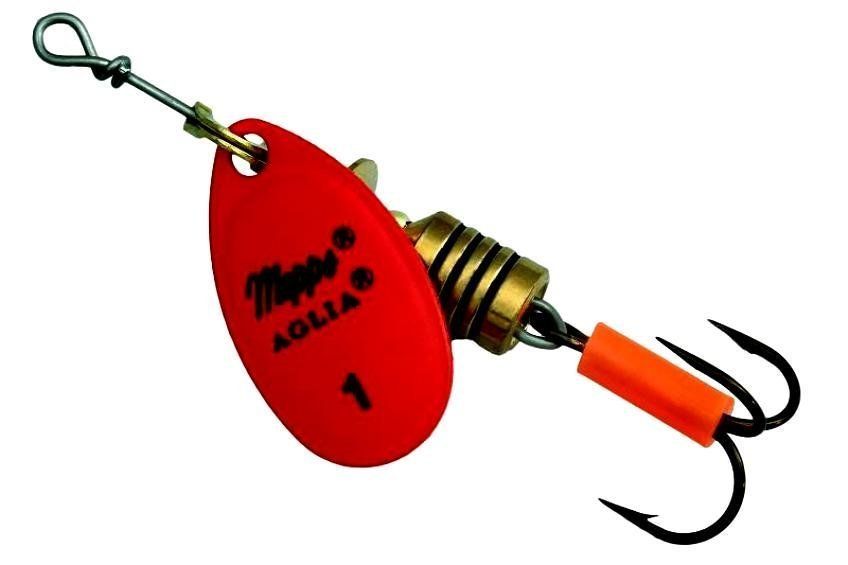 Блесна вращающаяся Mepps "Aglia FLUO Red №1/3, 5гр