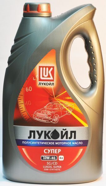 ЛУКОЙЛ 10W40 СУПЕР 4л полусинтетическое моторное масло