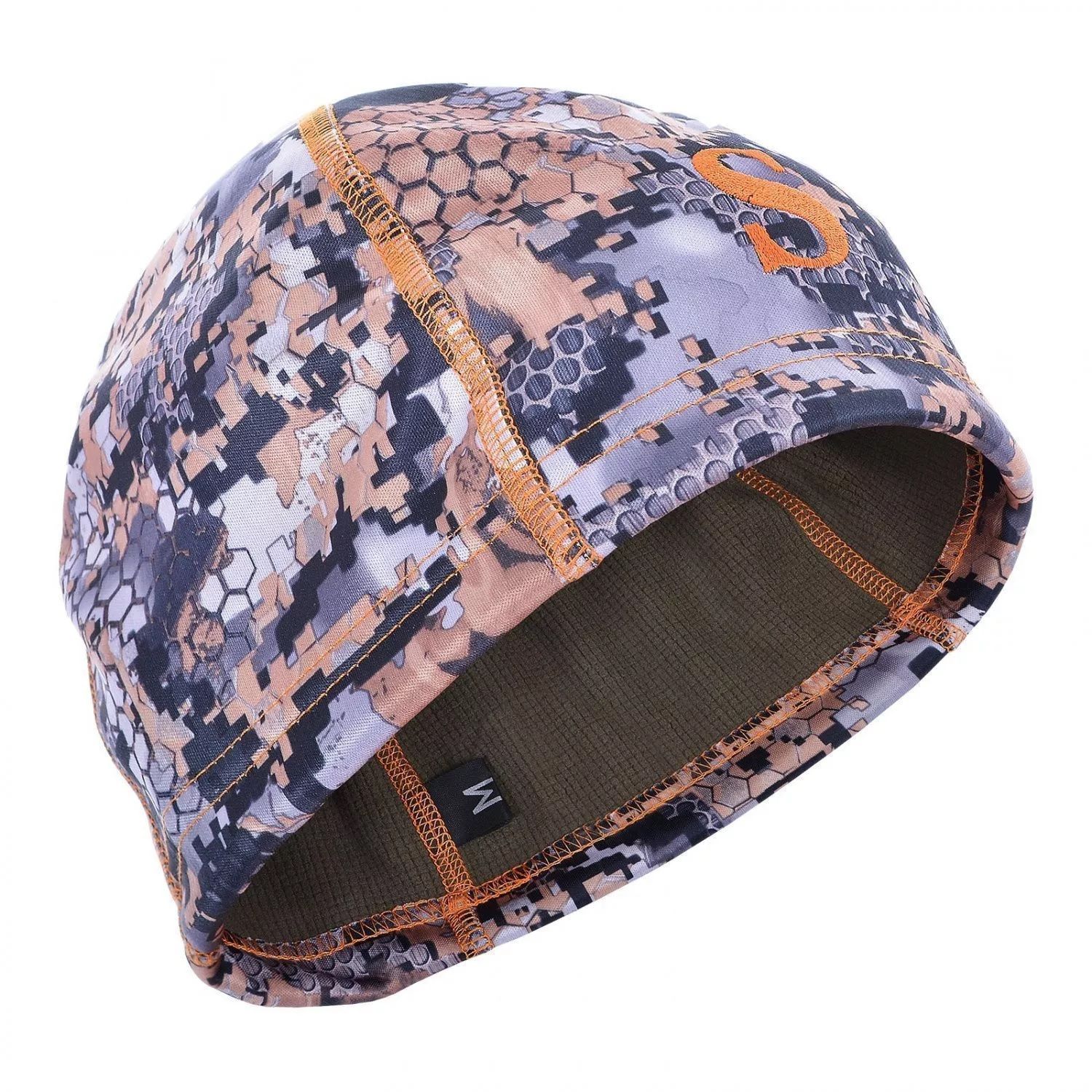 Шапка мужская демисезонная "Spring -330",  softshell,  откр. местность/open mount (вышивка оранжевая) 58 (M)