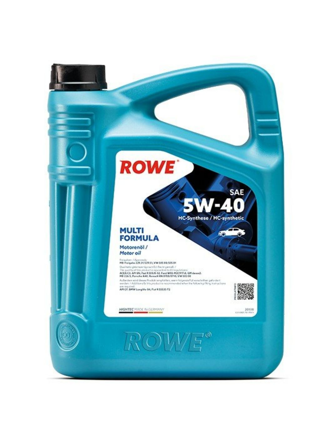 ROWE  HIGHTEC MULTI FORMULA SAE 5W40 4L синтетическое моторное масло