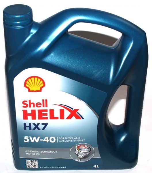 SHELL HELIX HX7 5w40 4L полусинтетическое моторное масло
