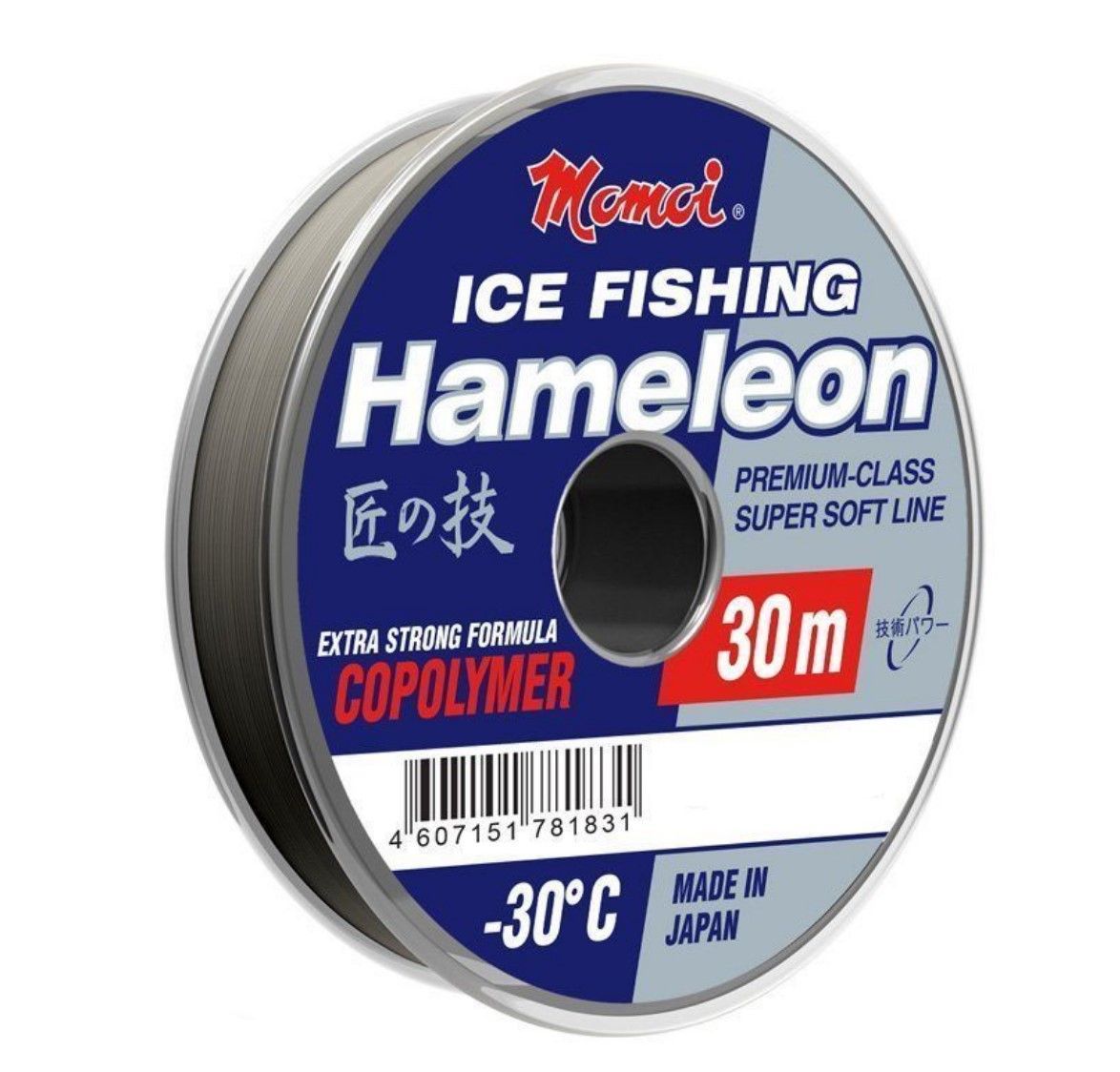 Леска Hameleon ICE Fishing серебряная 0, 25 мм,  7.5 кг, 30 м (шт.)