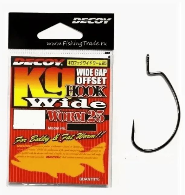 Крючок Decoy офсетный Worm 25 #1/0 (8шт.)