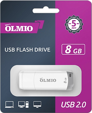 Накопитель OLMIO U-181,  8Gb USB2.0 (42081)