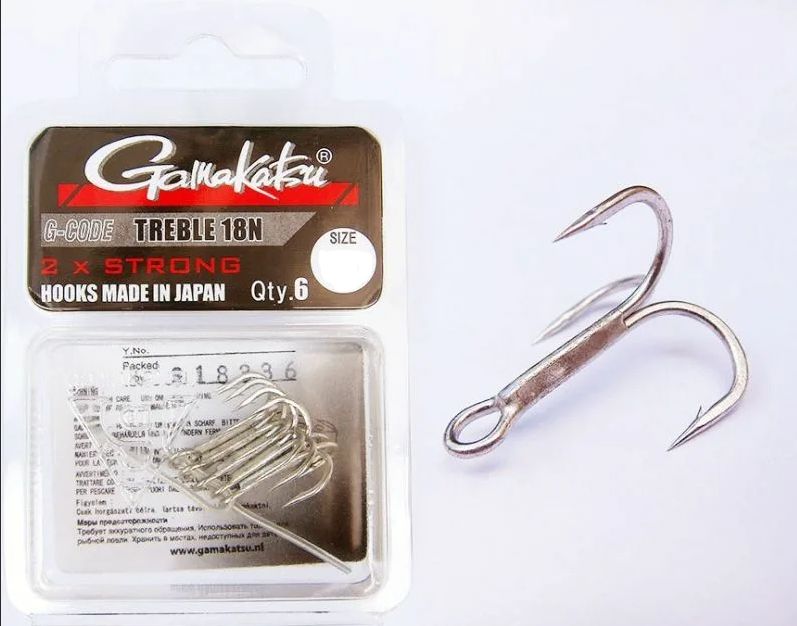 Крючок GAMAKATSU Treble18N №1 (6шт)