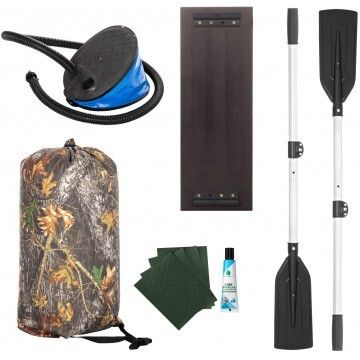 Лодка Бриз 190 с веслами зеленая Тонар