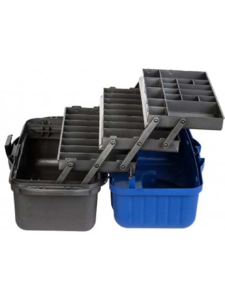 Ящик рыболова трехполочный синий Helios