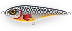 Воблер Джеркбейт Strike Pro Buster Jerk II Shallow Runner,  120 мм,  37 гр,  Загл. 0, 3м.-2, 0м.,  Медленно всплывающий,  цвет: C649F Grey Roach,  WOLF COLOR,  (EG-049#C649F)