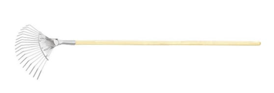 Грабли веерные (350*1450мм) Сибртех стальные (18 зубьев) деревянный черенок (61781)
