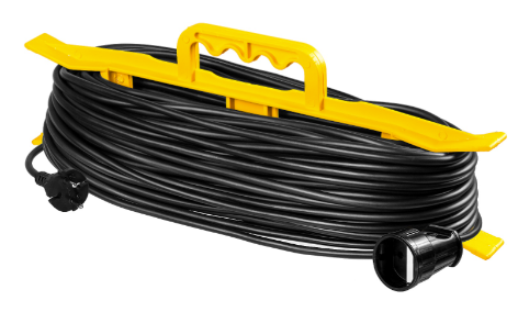 Удлинитель силовой на рамке,  1 розетка,  50м (ПВС,  2*0, 75мм²,  2200Вт) STAYER MF-207 (55018-50)