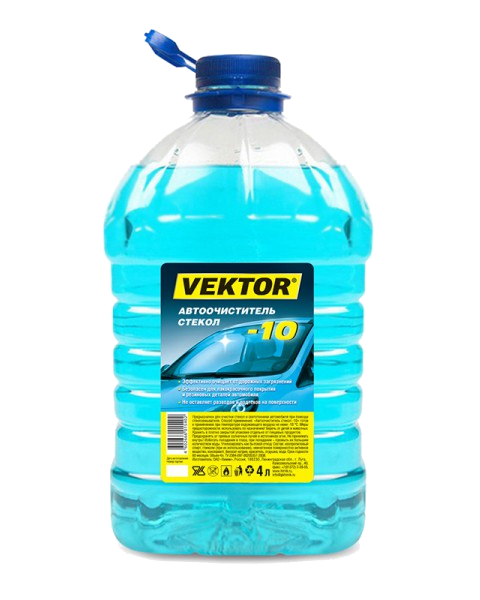 Очиститель стекла VEKTOR -10*С 4л. ПЭТ зимний